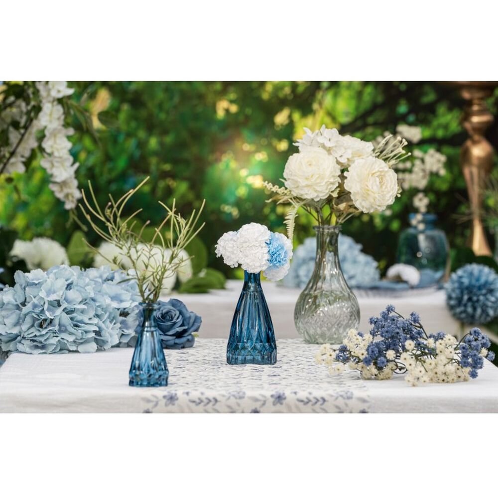 Kleine Flaschenvase blau (6,8 x 14,5 cm)