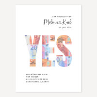 Geldgeschenk Hochzeit Yes PDF-Datei als Download