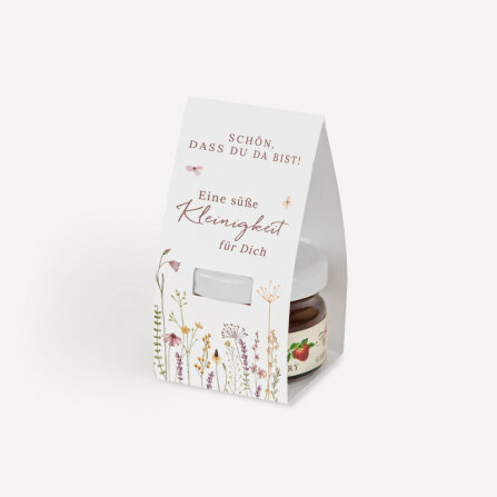Geschenktäschchen mit Erdbeer Konfitüre...