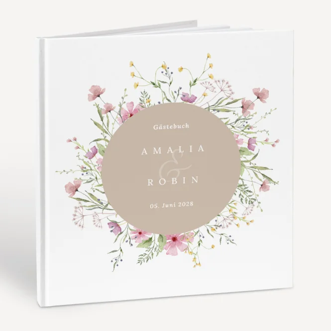 Gästebuch Hochzeit zum Ausfüllen "Blooming...