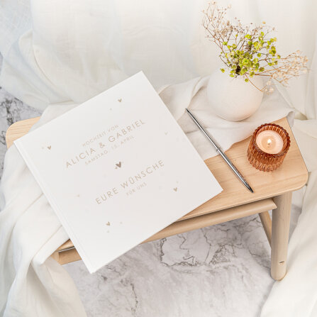 Gästebuch Hochzeit zum Ausfüllen "Herzensglück"