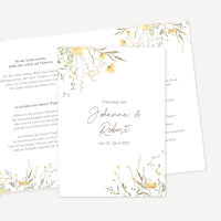 Kirchenheft Hochzeit "Blütentraum gelb"