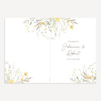 Kirchenheft Hochzeit "Blütentraum gelb"