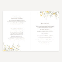 Kirchenheft Hochzeit "Blütentraum gelb"