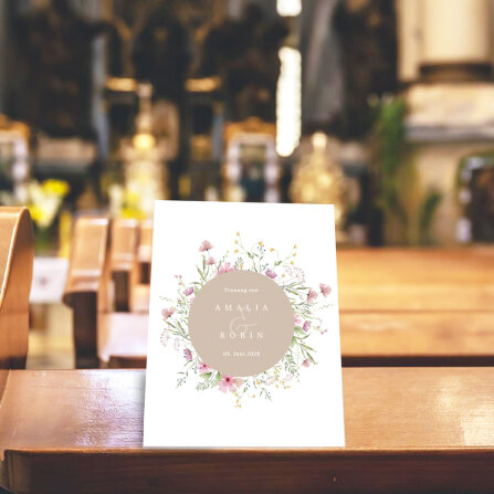 Kirchenheft Hochzeit "Blooming Romance"...