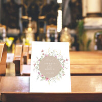Kirchenheft Hochzeit "Blooming Romance" 8-seitig (mit Einlegeblatt)
