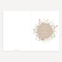 Kirchenheft Hochzeit "Blooming Romance" 8-seitig (mit Einlegeblatt)
