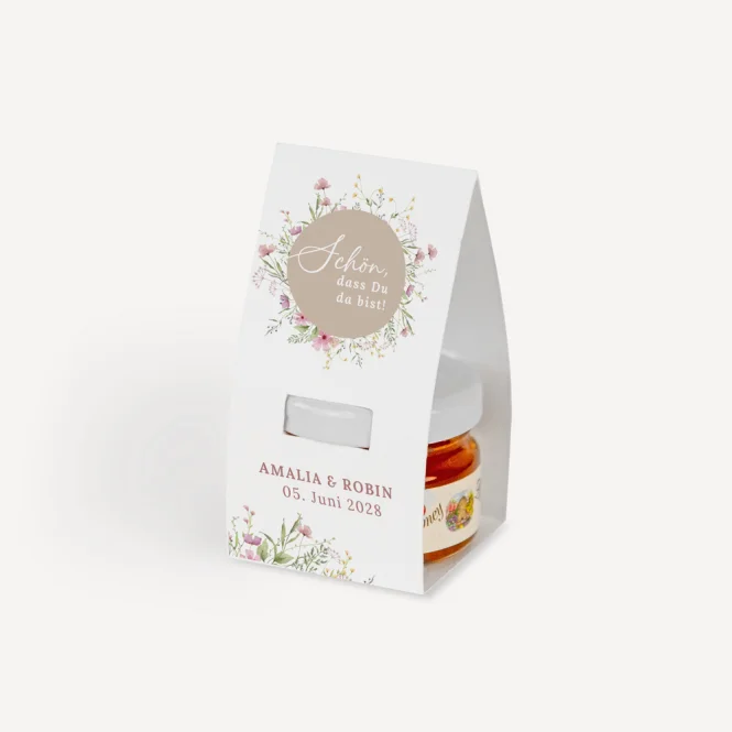 Geschenktäschchen mit Blütenhonig...