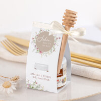 Geschenktäschchen mit Blütenhonig "Blooming Romance"