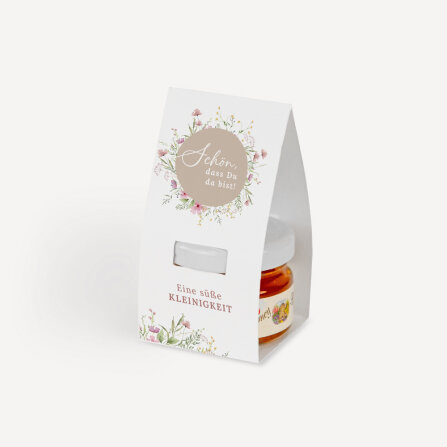Geschenktäschchen mit Blütenhonig...