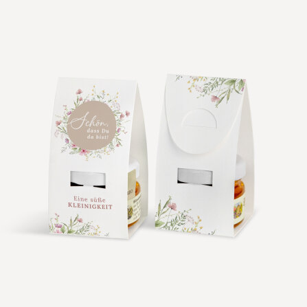 Geschenktäschchen mit Blütenhonig "Blooming Romance" Eine süße Kleinigkeit