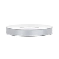 Satinband 6 mm x 25 m silber