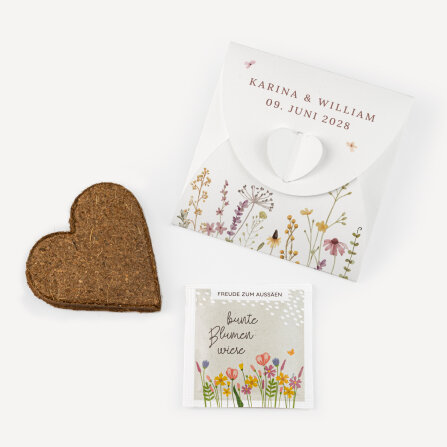 Gastgeschenk Anzuchtset Herz "Wildromantische...