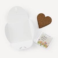 Gastgeschenk Anzuchtset Herz "Blooming Romance" online selbst gestalten