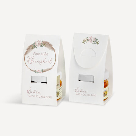 Geschenktäschchen mit Blütenhonig "Boho Pampas" Eine süße Kleinigkeit