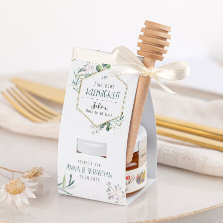Geschenktäschchen mit Blütenhonig...