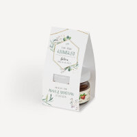 Geschenktäschchen mit Erdbeer Konfitüre "Aquarell Eukalyptus Zweige" online selbst gestalten