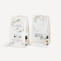 Geschenktäschchen mit Erdbeer Konfitüre "Aquarell Eukalyptus Zweige" online selbst gestalten
