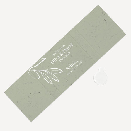 Banderole Mini Schokolade "Natural Olive"