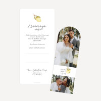 Danksagung Hochzeit mit Lesezeichen "Lemon"