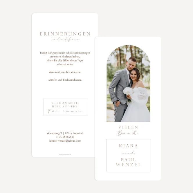 Danksagung Hochzeit mit Lesezeichen "Perfect...