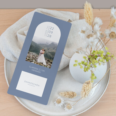 Danksagung Hochzeit mit Lesezeichen "Perfect Day"
