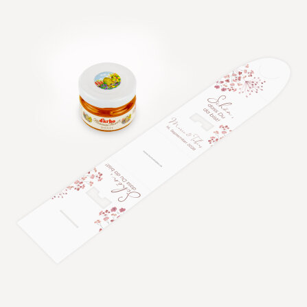 Geschenktäschchen mit Blütenhonig "Trockenblumen Blush"