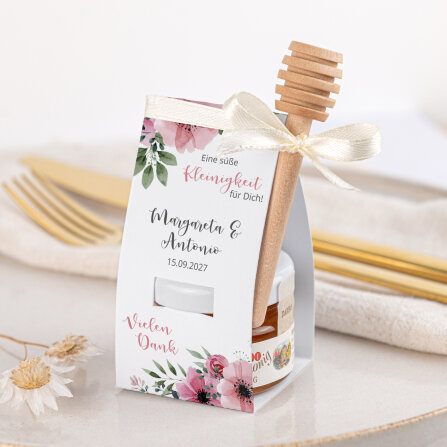 Geschenktäschchen mit Blütenhonig...