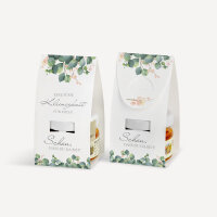 Geschenktäschchen mit Blütenhonig "Eukalyptus Ranken" Eine süße Kleinigkeit
