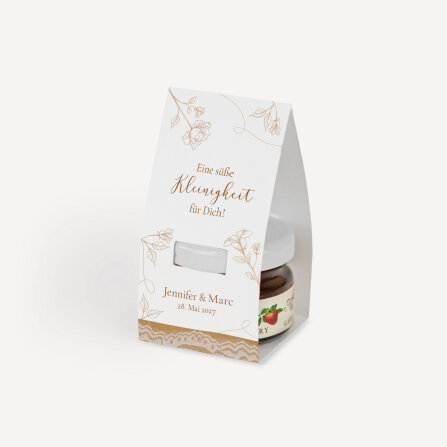 Geschenktäschchen mit Erdbeer Konfitüre...