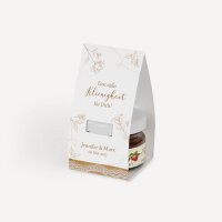 Geschenktäschchen mit Erdbeer Konfitüre "Rustikale Spitze" online selbst gestalten