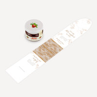 Geschenktäschchen mit Erdbeer Konfitüre "Rustikale Spitze" online selbst gestalten