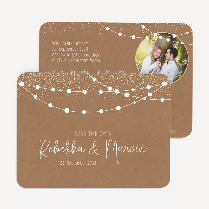 Save The Date Karte Hochzeit "Notiz": Mit Bleistift