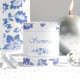 Tischkarte Windlicht Royal Blau inkl. Personalisierung & Maxi Teelicht