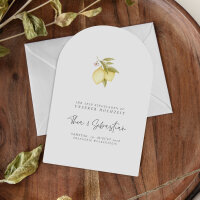 Hochzeitseinladung Bogenkarte "Lemon"