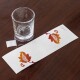 Tischkarte Windlicht Hochzeit Leaf Rot-Orange inkl. Personalisierung & Maxi Teelicht