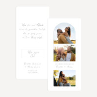 Hochzeitseinladung mit Lesezeichen "Trilogie"