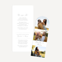 Hochzeitseinladung mit Lesezeichen "Trilogie"
