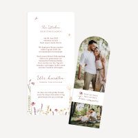 Hochzeitseinladung mit Lesezeichen "Wildromantische Blüten"