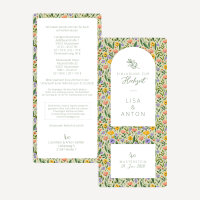 Hochzeitseinladung mit Lesezeichen "Blütenmeer"