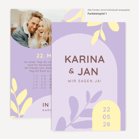 Hochzeitseinladung "Happy Color Blocking"
