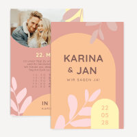 Hochzeitseinladung "Happy Color Blocking"