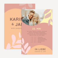 Hochzeitseinladung "Happy Color Blocking"