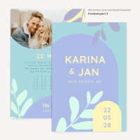 Hochzeitseinladung "Happy Color Blocking"