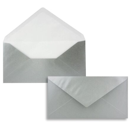 Umschlag DIN Lang 110 x 220 mm silber