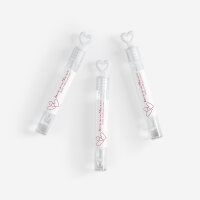 48 x Seifenblasen mit Aufkleber "Zwei Herzen" personalisierbar