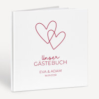 Gästebuch Hochzeit personalisiert "Zwei Herzen"