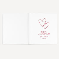 Gästebuch Hochzeit personalisiert "Zwei Herzen"