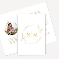 Hochzeitseinladung Gold "Schlichte Eleganz"
