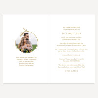 Hochzeitseinladung Gold "Schlichte Eleganz"